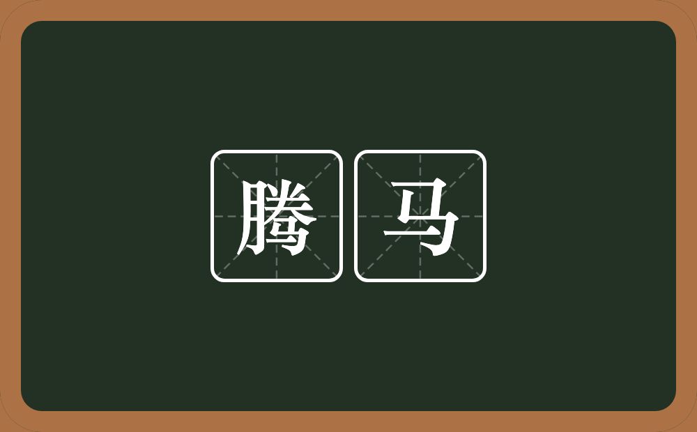 腾马的意思？腾马是什么意思？