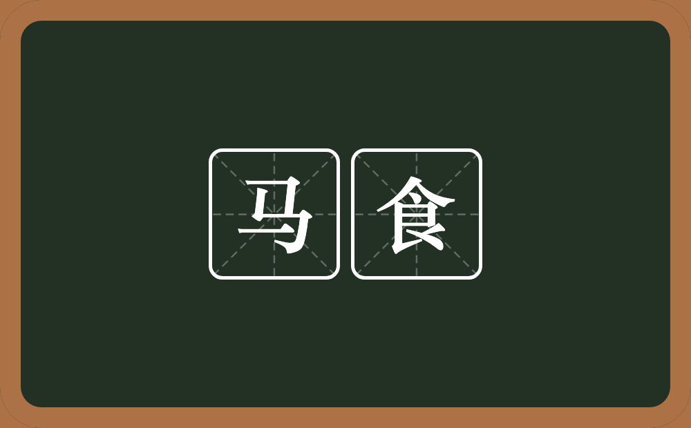 马食的意思？马食是什么意思？