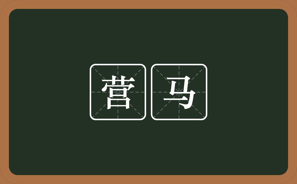 营马的意思?营马是什么意思?