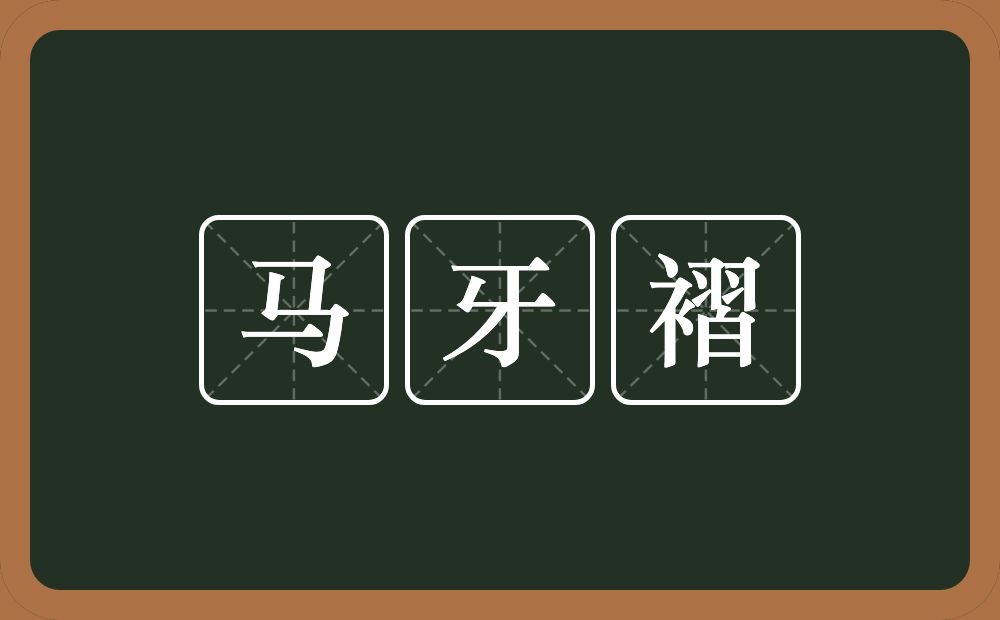 马牙褶的意思？马牙褶是什么意思？