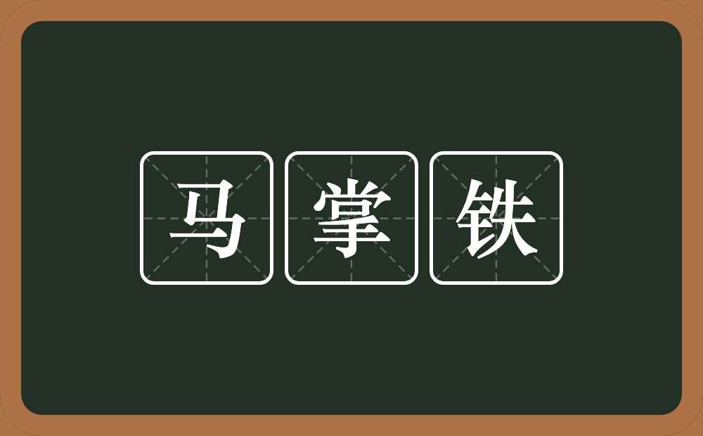 马掌铁的意思？马掌铁是什么意思？