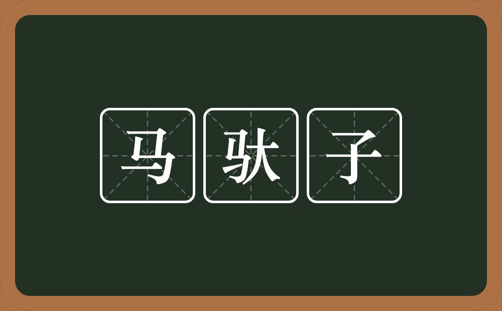 马驮子的意思？马驮子是什么意思？