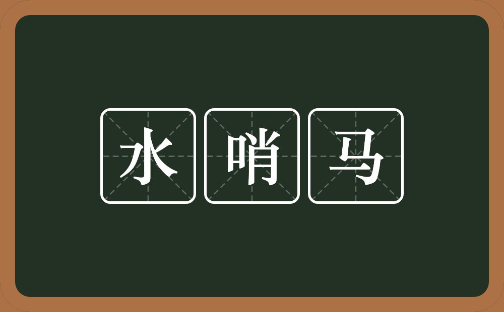 水哨马的意思？水哨马是什么意思？