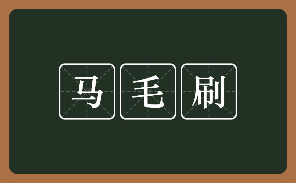 马毛刷的意思？马毛刷是什么意思？