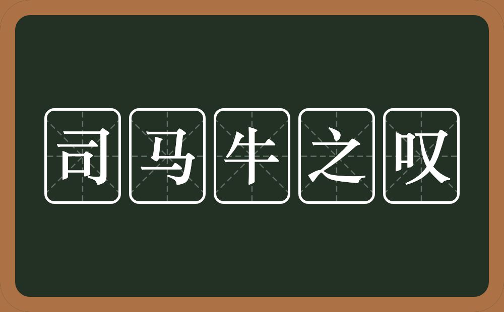 司马牛之叹的意思？司马牛之叹是什么意思？