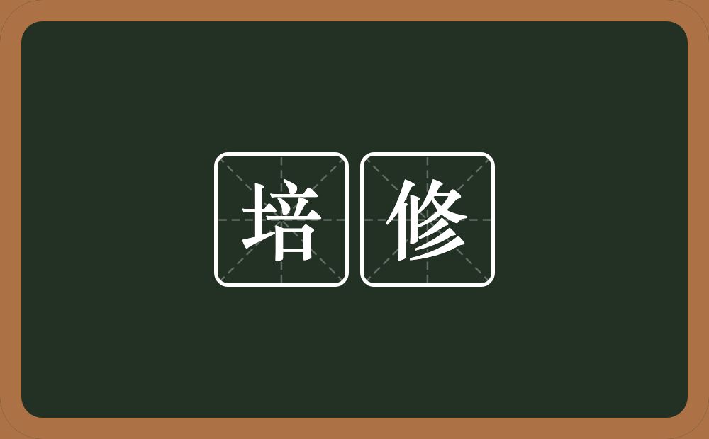 培修的意思？培修是什么意思？