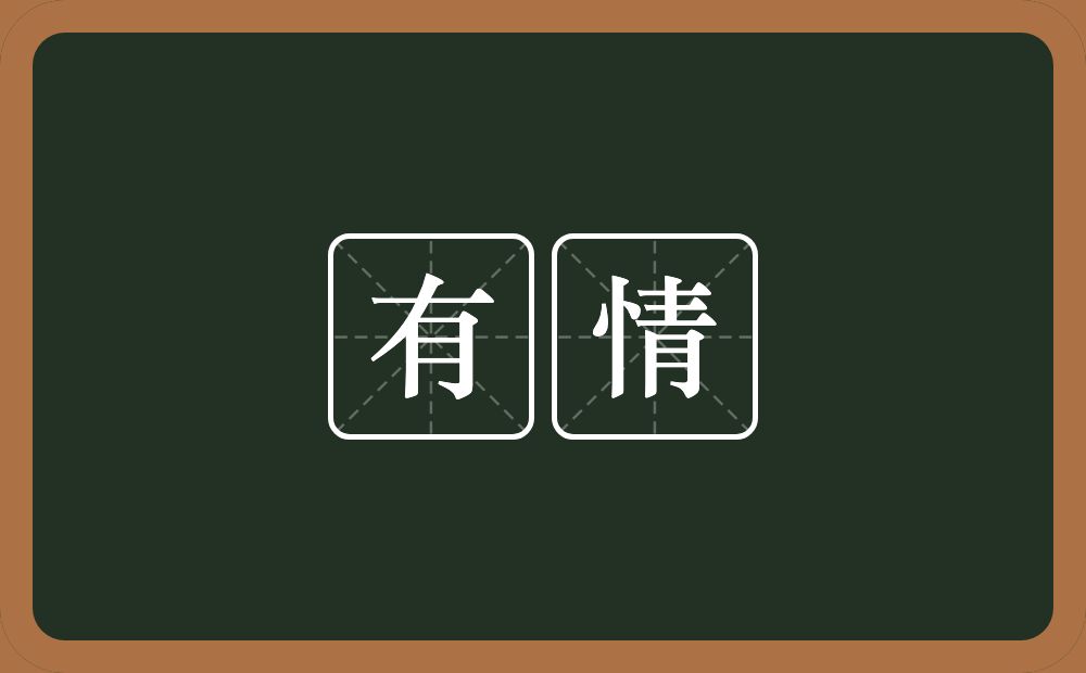 有情的意思?有情是什么意思?