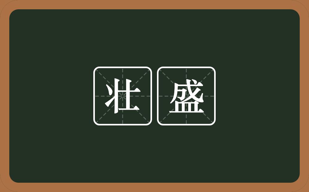 壮盛的意思?壮盛是什么意思?