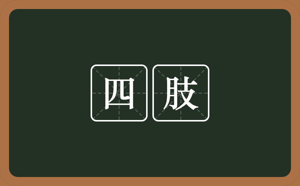 四肢的意思？四肢是什么意思？