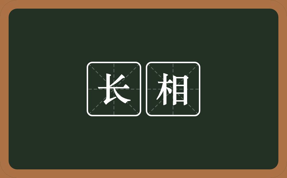 长相的意思?长相是什么意思?