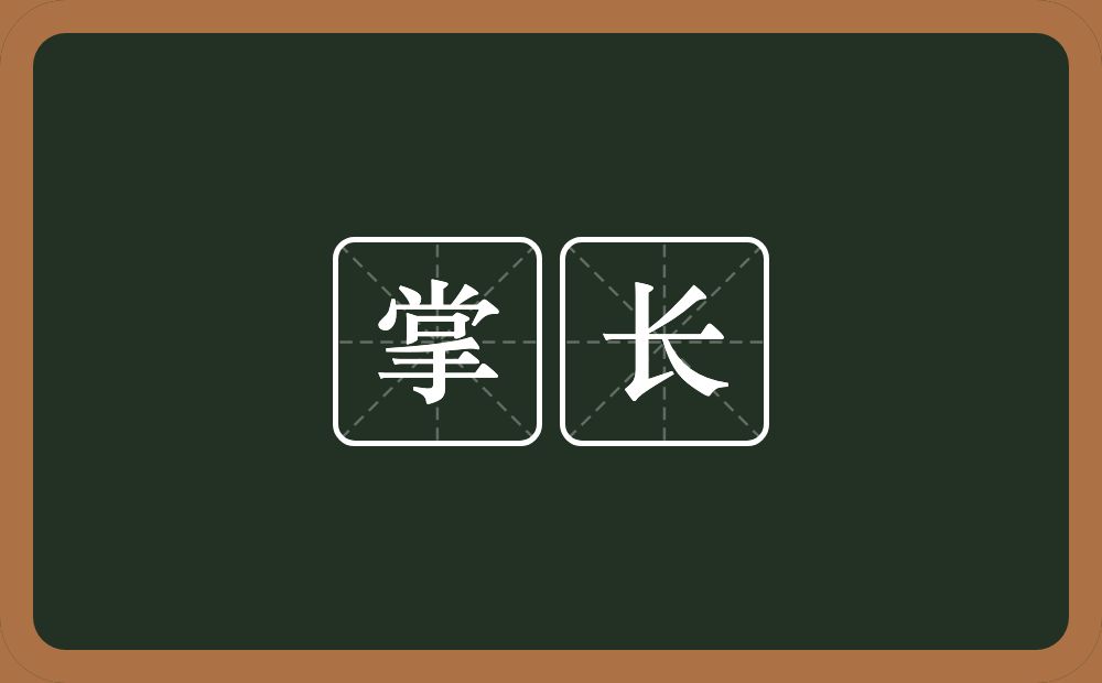 掌长的意思？掌长是什么意思？