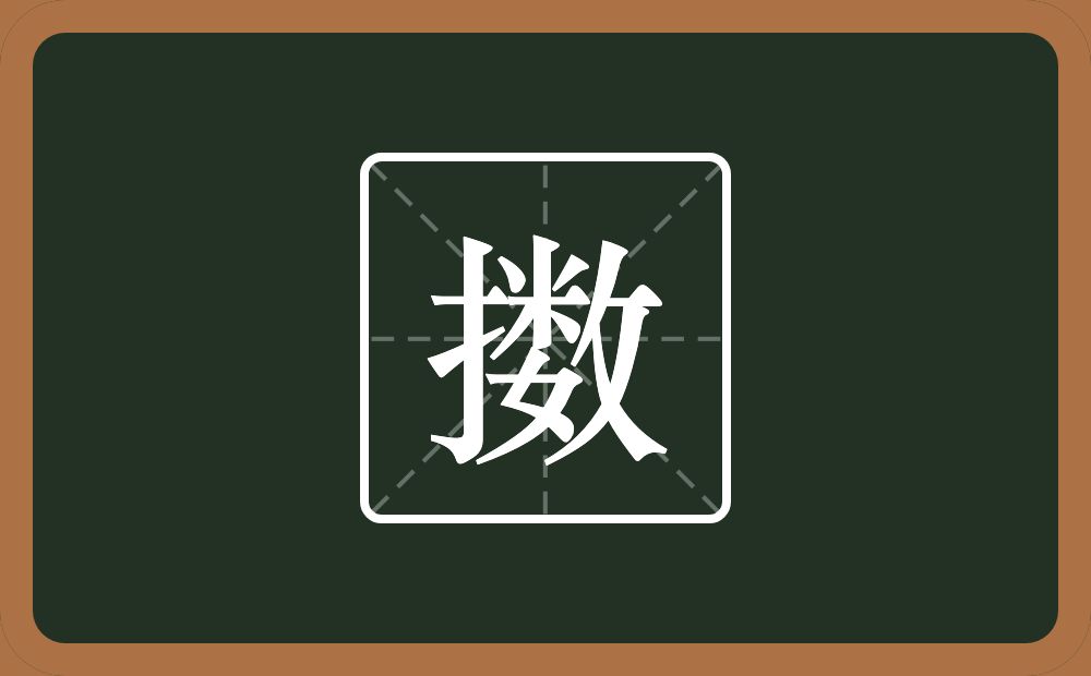 一个提手旁一个数念什么？