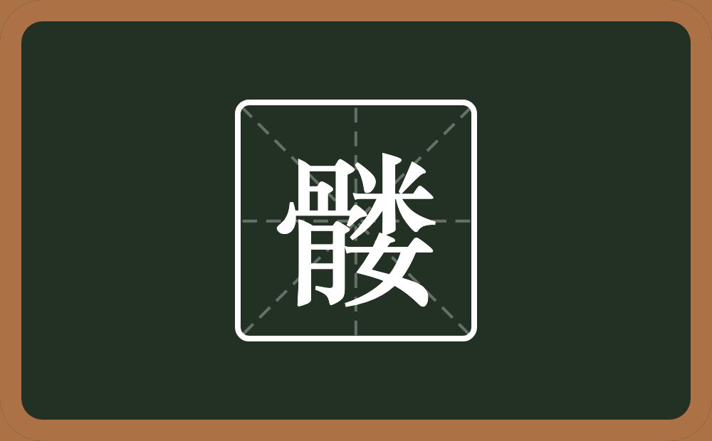 一个骨一个娄念什么？