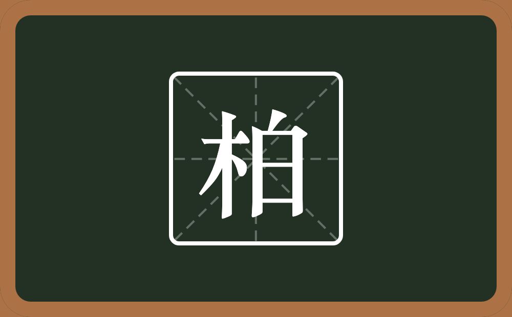 一个木一个白念什么?