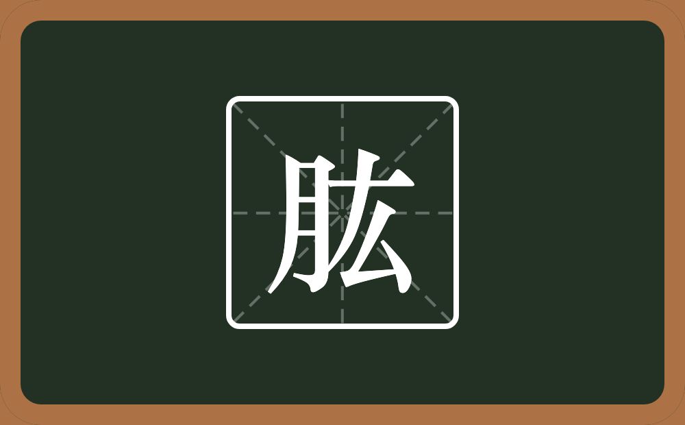 肱怎么读?肱是什么意思?