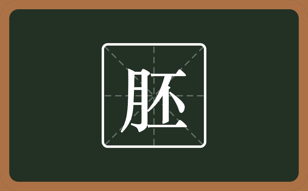 胚怎么读?胚是什么意思?