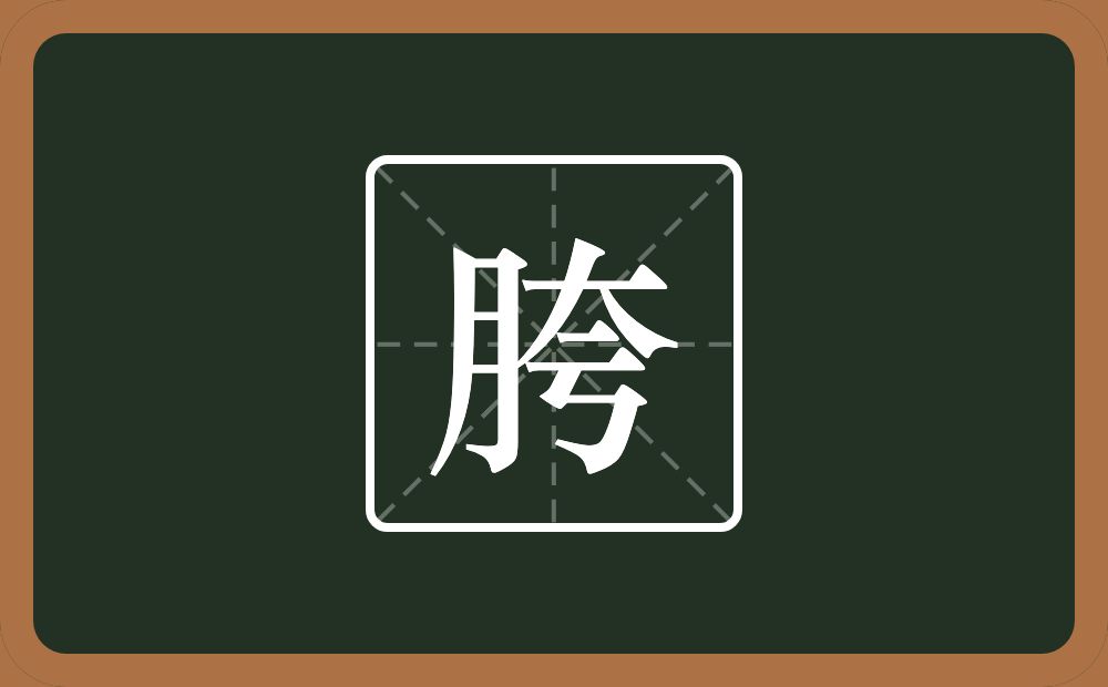 胯怎么读?胯是什么意思?