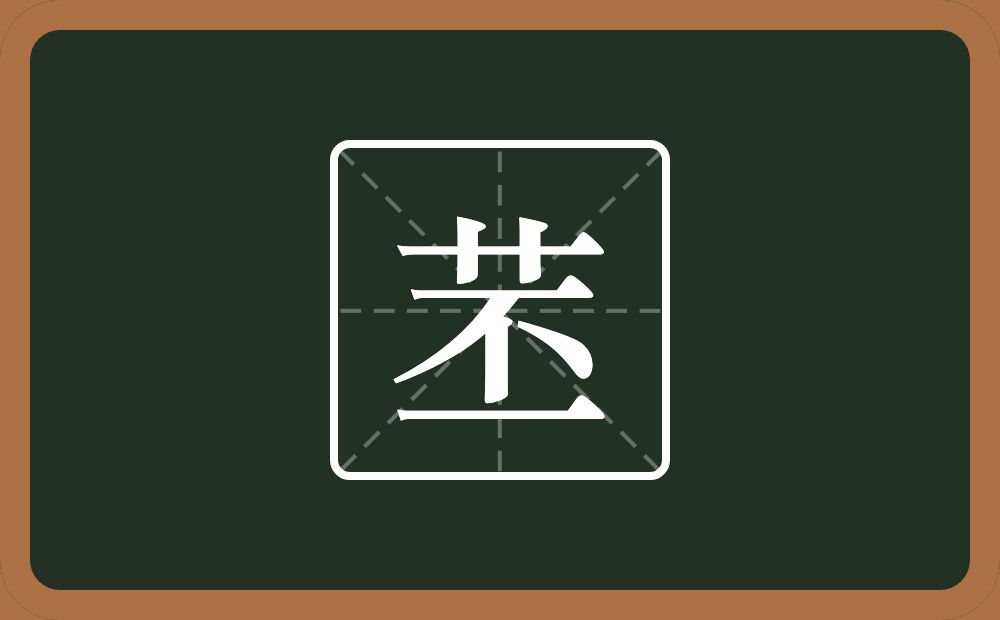 一个草字头一个丕念什么？