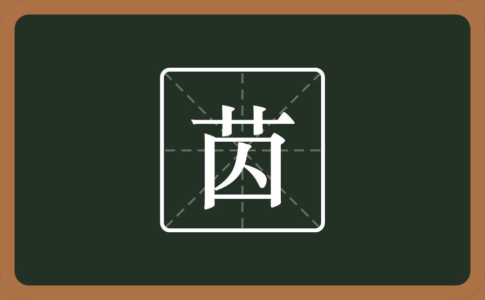 一个草字头一个囚念什么？