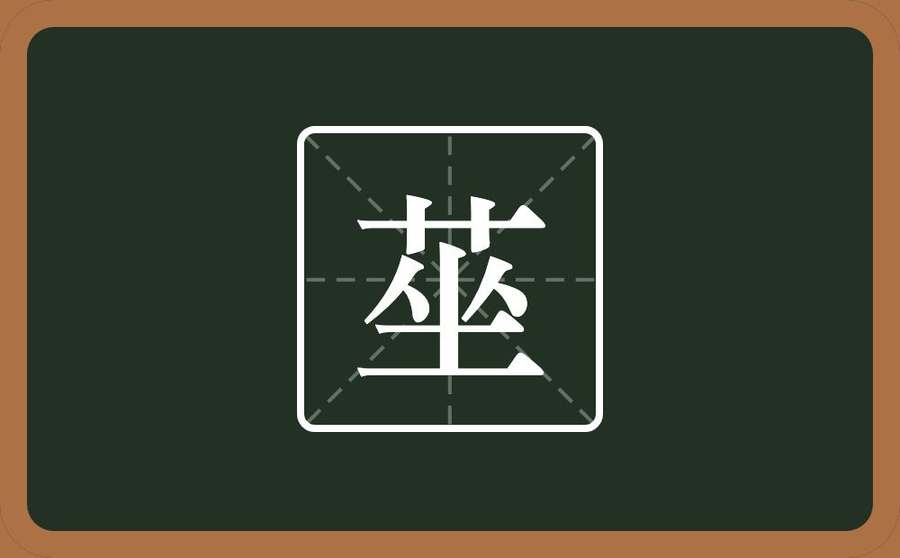 一个草字头一个坐念什么？