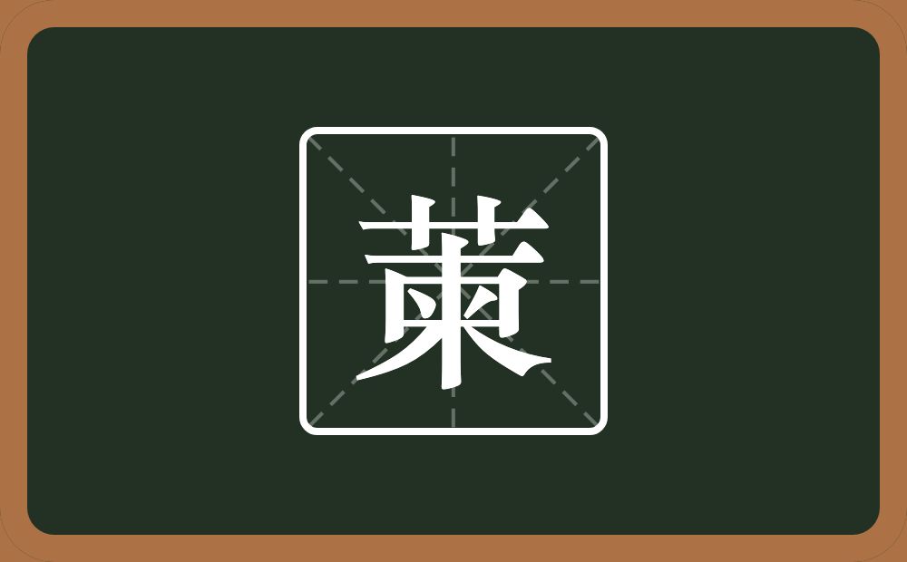 一个草字头一个柬念什么？